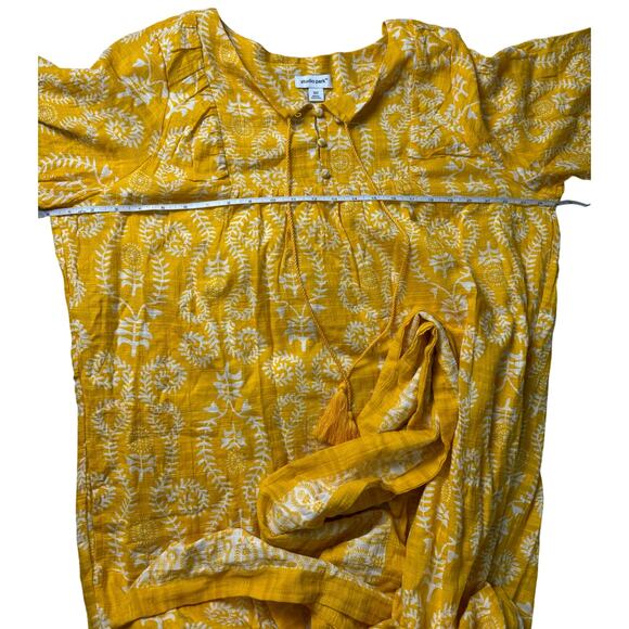 QVC Studio Park Tall Printed Dress Removable Belt Goldenrod NWOT Size 1XT - Picture 7 of 7